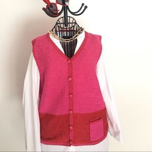 Ann Trinity pink and red vest size M